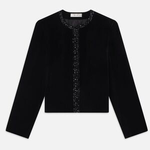 Frame embellished velvet jacket (XS)
